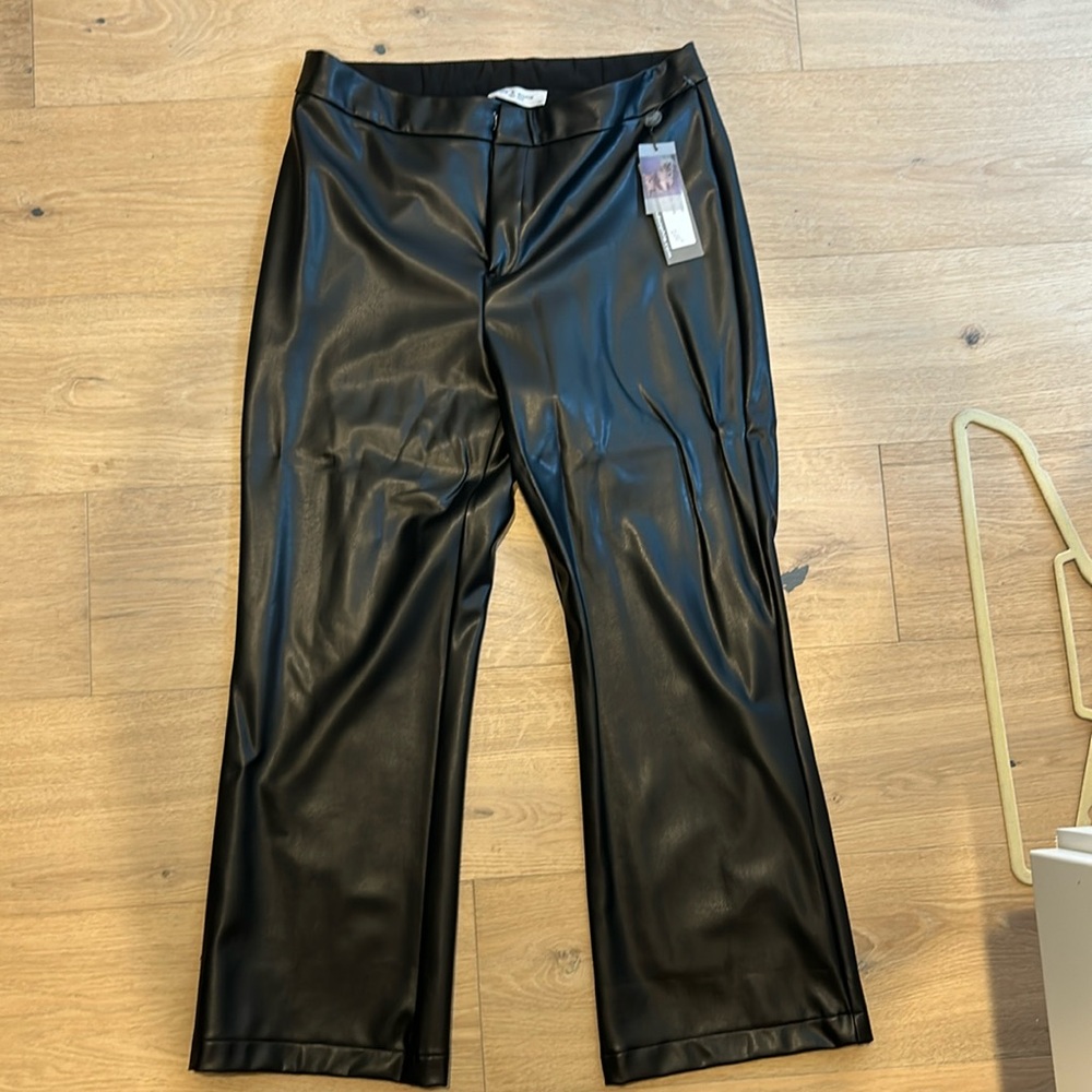 Lola & Sophie Vegan Leather Joggers